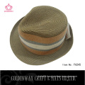 boys paper straw fedora hats brown color wholesale